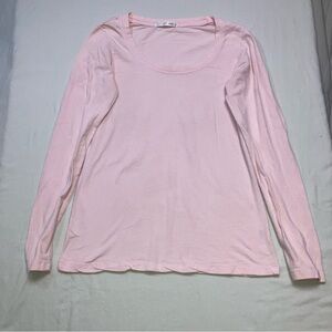 🆕 Pink Shirt Women’s Large Long Sleeve Soft Top Blouse Summer Lightweight Cozy